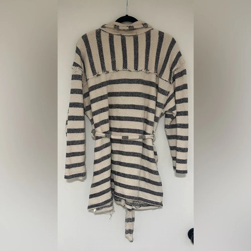 Free People Beach Women’s Myles Stripe Cardigan Navy and White Size Large